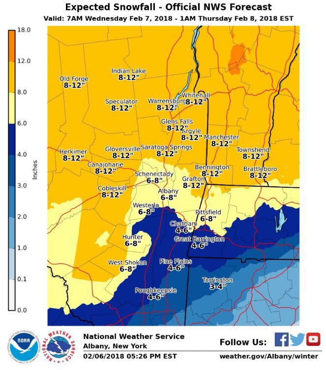 Snowfall map